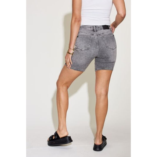 Judy Blue Full Size High Waist Washed Denim Shorts | The Urban Clothing Shop™