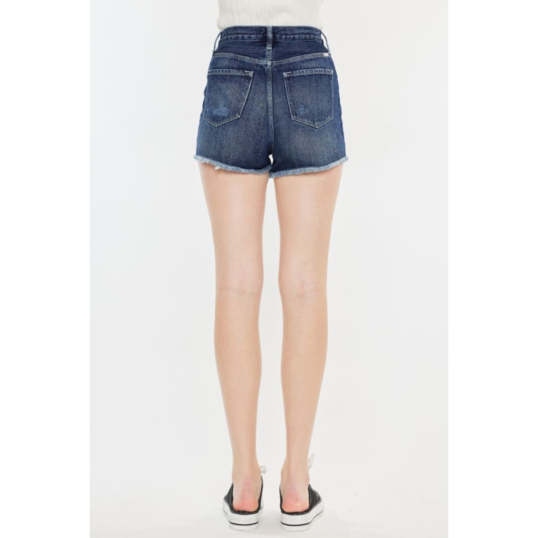 Kancan Raw Hem Button Fly Denim Shorts | The Urban Clothing Shop™