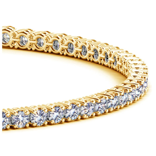 Lab Grown Round Diamond Tennis Bracelet in 14k Yellow Gold (4 cctw F/G VS2/SI1) | Richard