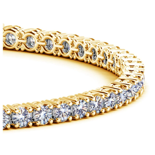 Lab Grown Round Diamond Tennis Bracelet in 14k Yellow Gold (6 cctw F/G VS2/SI1) | Richard