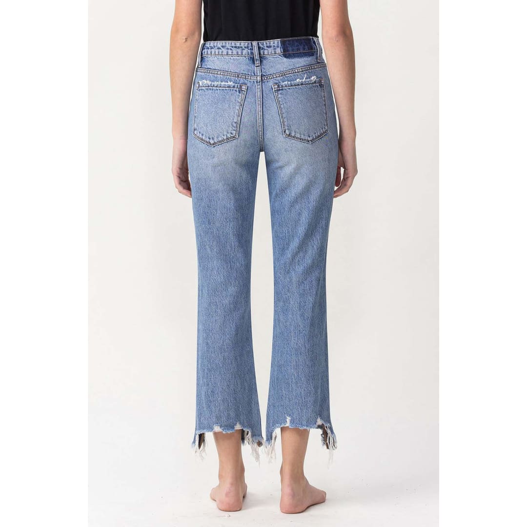 Lovervet High Rise Distressed Straight Jeans | The Urban Clothing Shop™