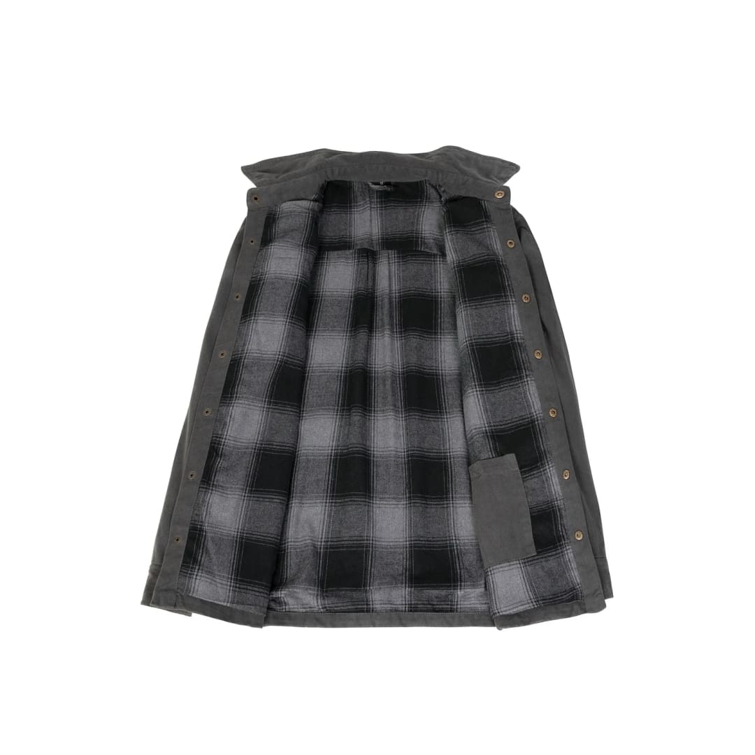 Men’s Flannel Lined Heavy Washed Cotton Outdoor Utility Shirt Jacket | FlannelGo