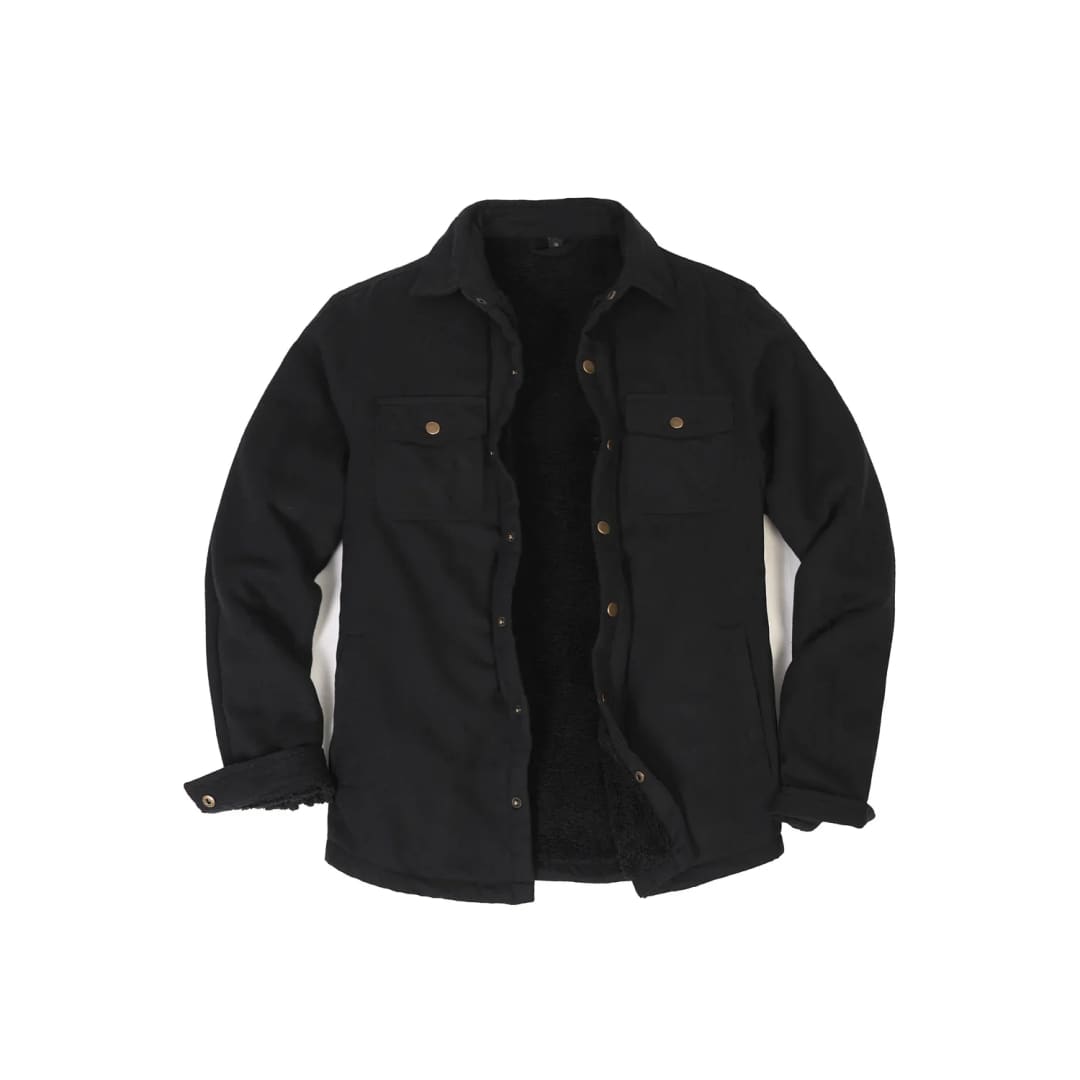 Men’s Snap Front Flannel Shirt Jacket Sherpa-Lined Plaid Shacket | FlannelGo