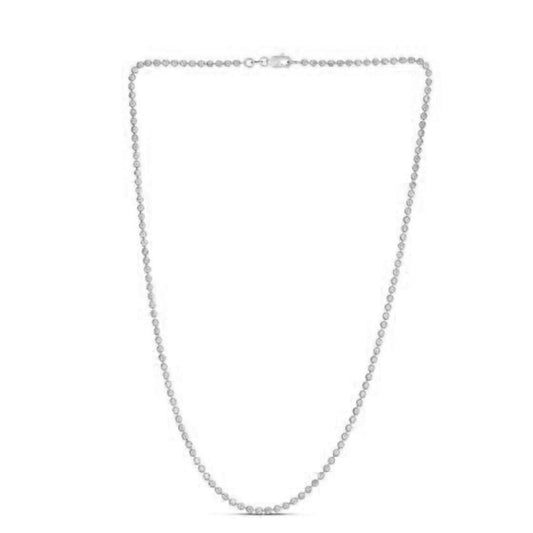 Moon Cut Bead Chain in 14k White Gold (2.5 mm) | Richard Cannon Jewelry