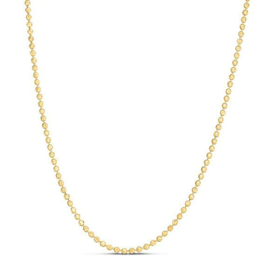 Moon Cut Bead Chain in 14k Yellow Gold (2.5 mm) | Richard Cannon Jewelry