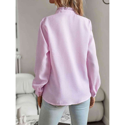 Nat Ruffle Trim Shirt | ClaudiaG