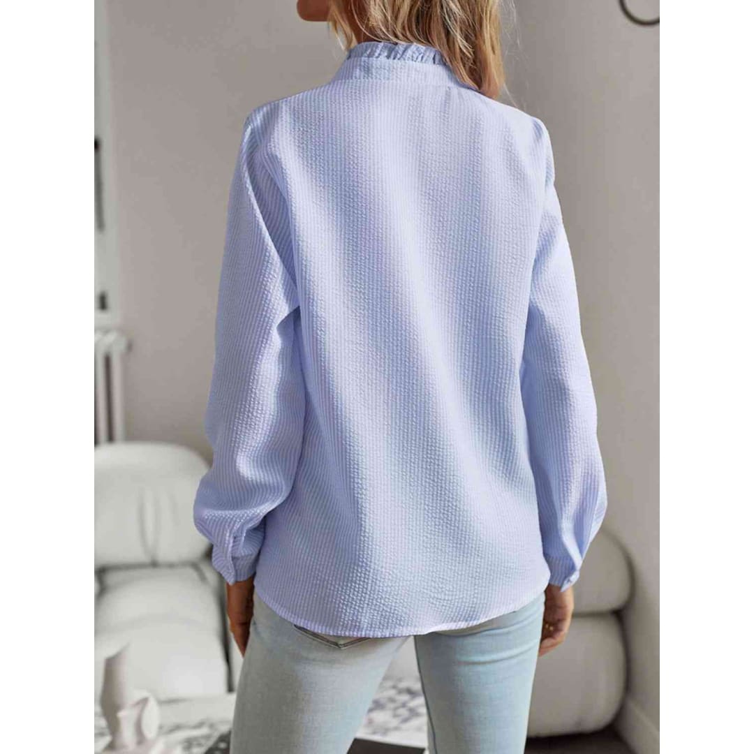 Nat Ruffle Trim Shirt | ClaudiaG