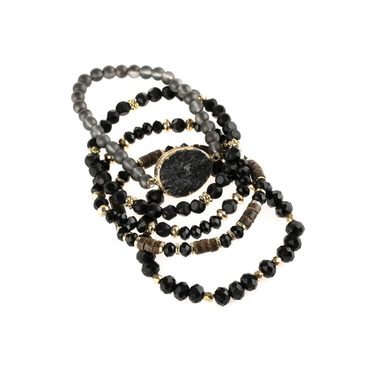 Natural Stone Charm Mixed Beads Bracelets | Riah Fashion