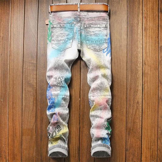Painted Slim-Fit Jeans | The Urban Clothing Shop™