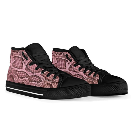Pink Viper Skin High Top Sneakers | The Urban Clothing Shop™