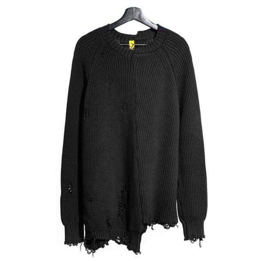 Punk-Style Ripped Sweater | The Urban Clothing Shop™