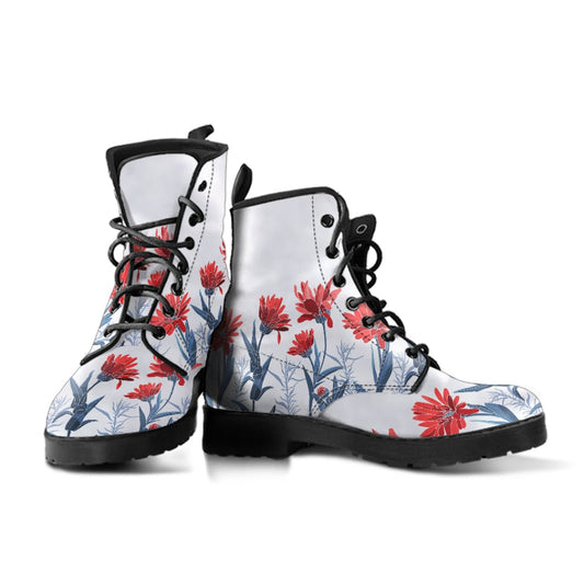 Red Flowers Boots | The Urban Clothing Shop™