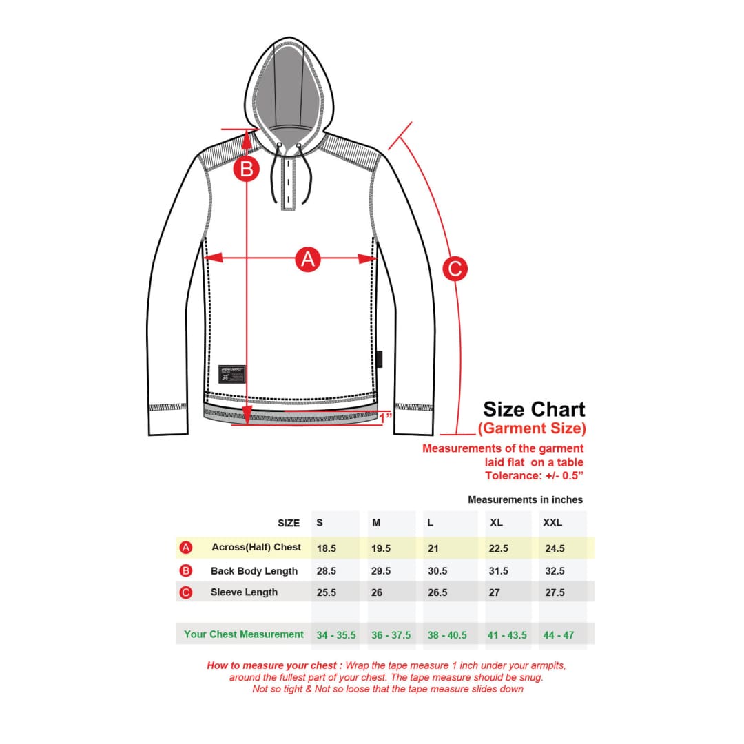 Urban Edge Hooded Henley | ZIMEGO MEN