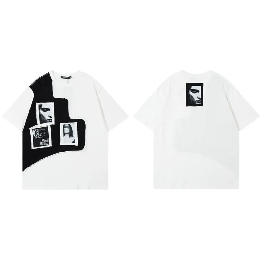 Retro Graphic Patchwork T-Shirt | The Urban Clothing Shop™