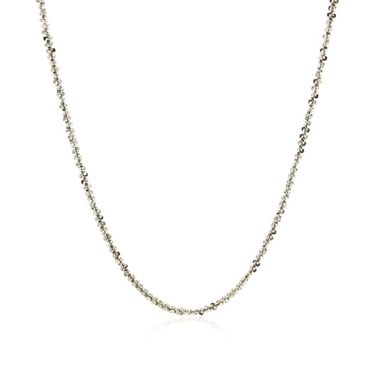 Rhodium Plated 1.7mm Sterling Silver Sparkle Style Chain | Richard Cannon Jewelry