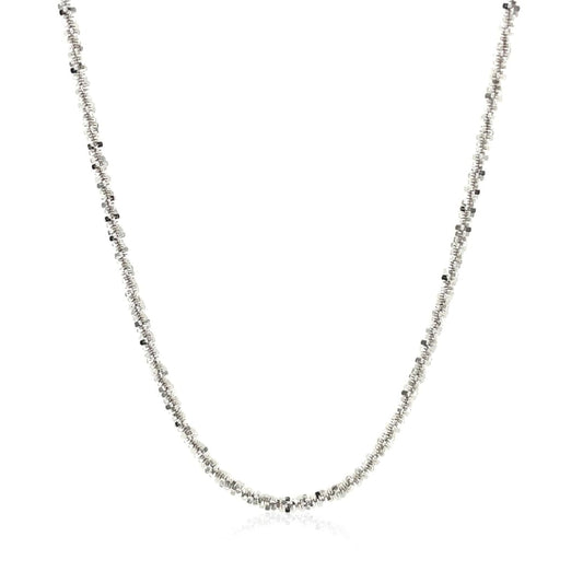 Rhodium Plated 2.2mm Sterling Silver Sparkle Style Chain | Richard Cannon Jewelry