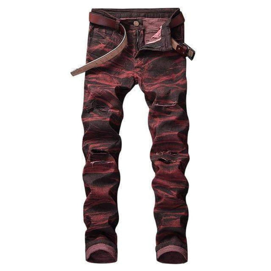 Ripped Tie Dye Skinny Jeans | The Urban Clothing Shop™