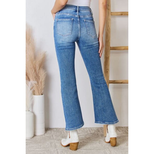 RISEN Full Size High Rise Ankle Flare Jeans | The Urban Clothing Shop™