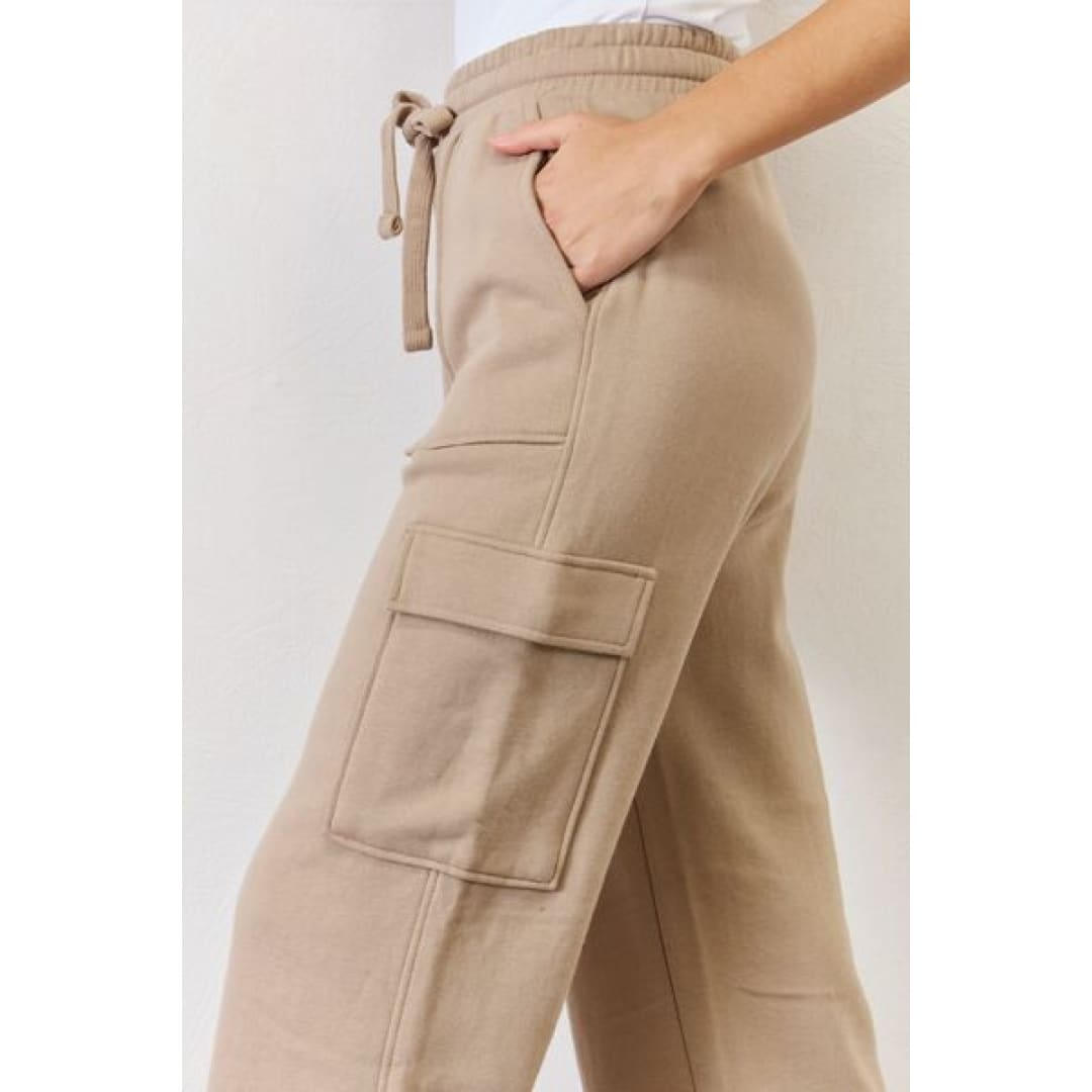 RISEN High Waist Cargo Wide Leg Pants | The Urban Clothing Shop™