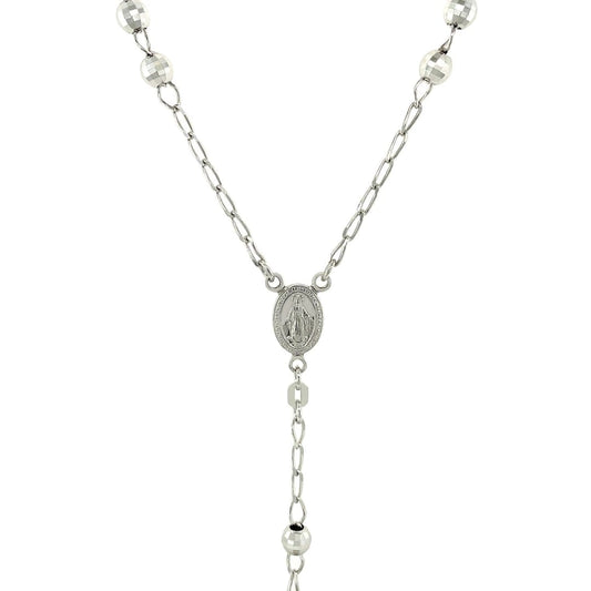 Rosary Chain and Large Bead Necklace in Sterling Silver | Richard Cannon Jewelry