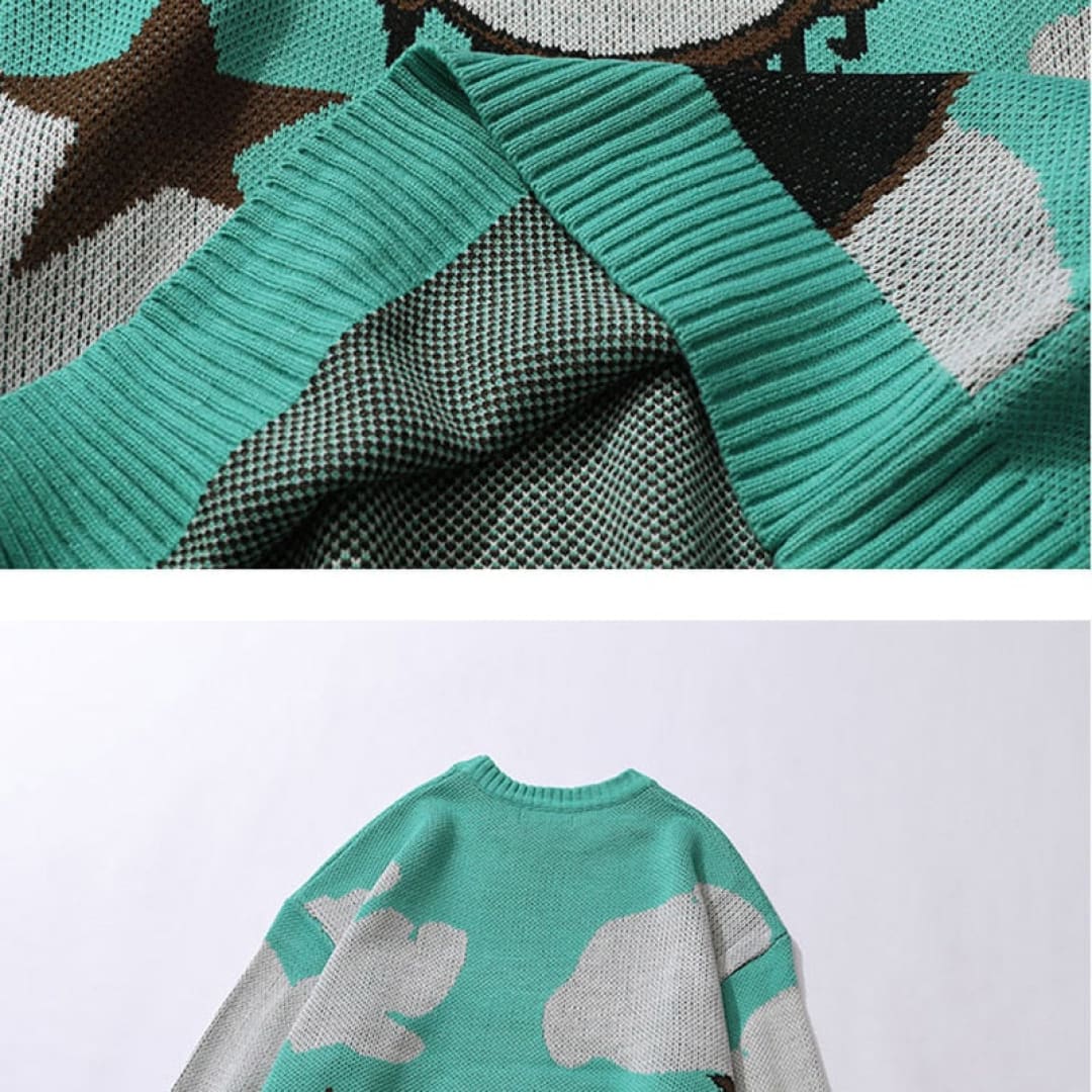 Smiley Vintage Cartoon Pullover Sweater | The Urban Clothing Shop™