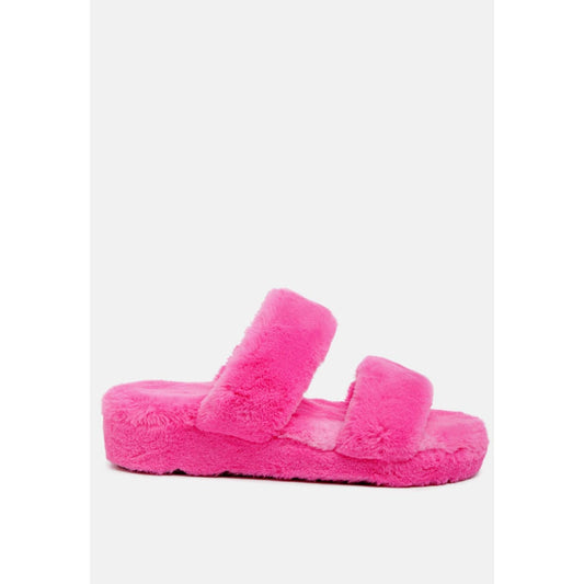 smoothie fur slip-on flats | London Rag