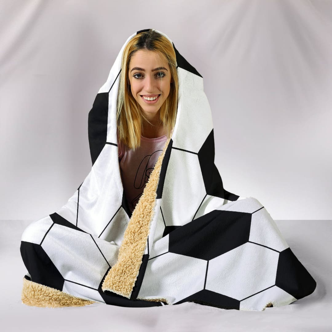 Soccer Ball Hooded Blanket | The Urban Clothing Shop™