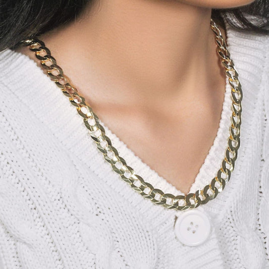 Solid Curb Chain in 14k Yellow Gold (11.23mm) | Richard Cannon Jewelry