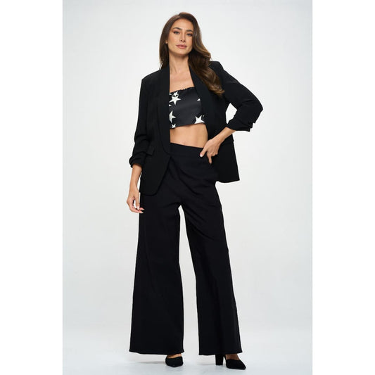 Solid Wide Leg Pants with Side Pockets | The Urban Clothing Shop™