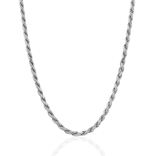 Sterling Silver 3.6mm Diamond Cut Rope Style Chain | Richard Cannon Jewelry