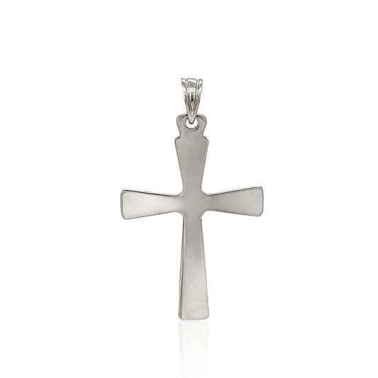 Sterling Silver Domed Rounded Cross Pendant | Richard Cannon Jewelry