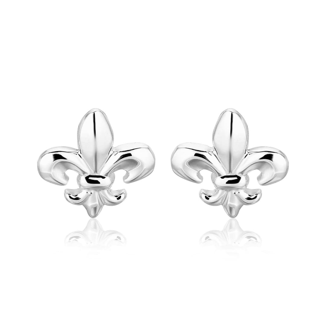Sterling Silver Fluer De Lis Earrings | Richard Cannon Jewelry