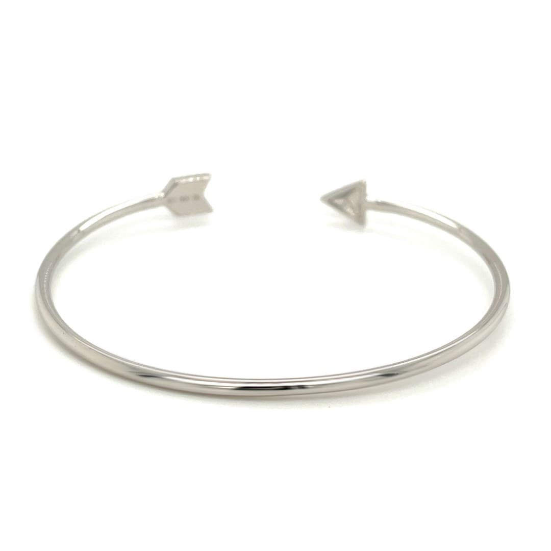 Sterling Silver Polished Arrow Cuff Bangle | Richard Cannon Jewelry