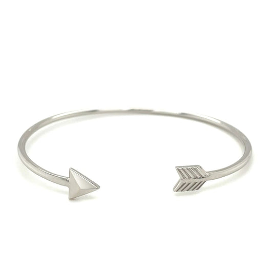 Sterling Silver Polished Arrow Cuff Bangle | Richard Cannon Jewelry