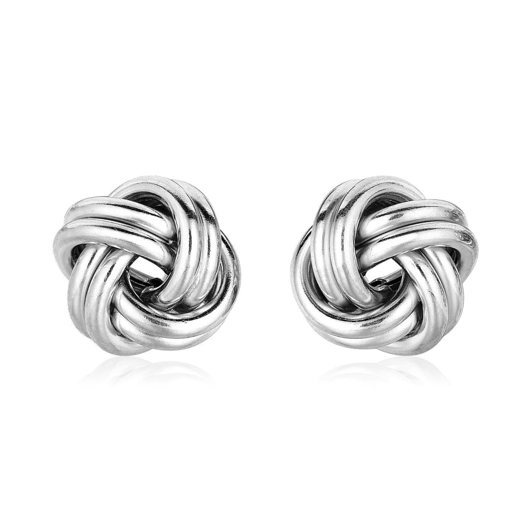Sterling Silver Polished Love Knot Earrings | Richard Cannon Jewelry