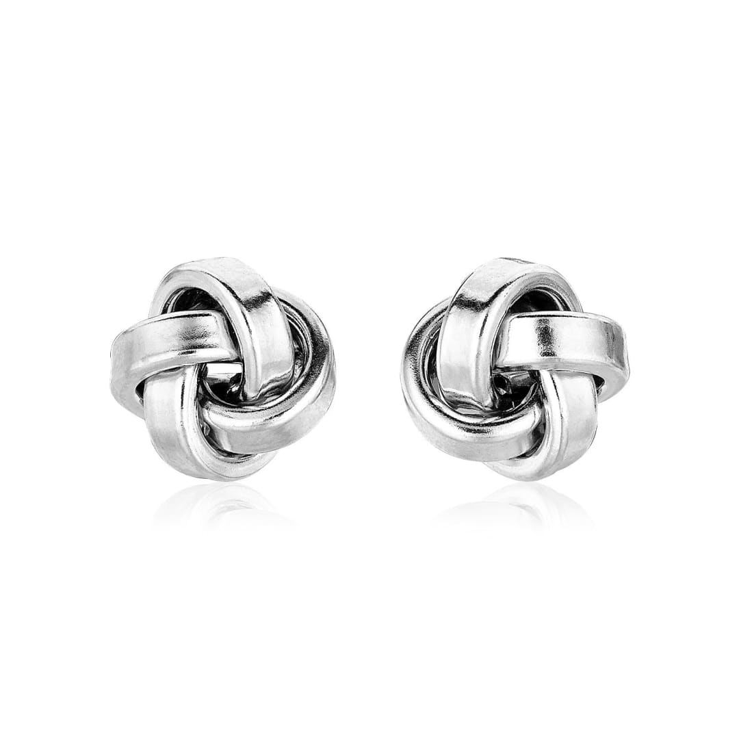 Sterling Silver Polished Love Knot Earrings | Richard Cannon Jewelry