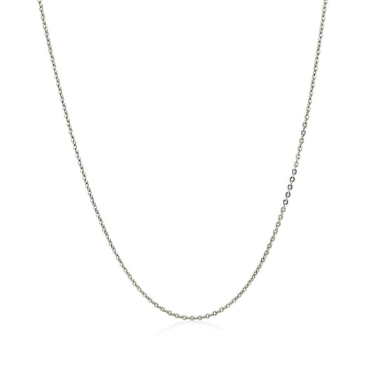 Sterling Silver Rhodium Plated Cable Chain 0.6mm | Richard Cannon Jewelry