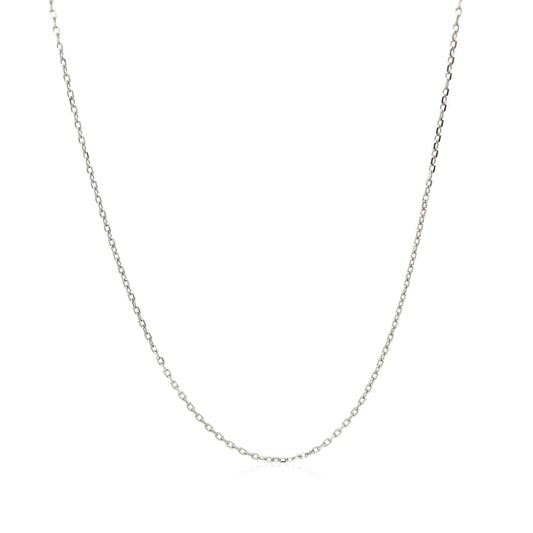 Sterling Silver Rhodium Plated Cable Chain 0.8mm | Richard Cannon Jewelry