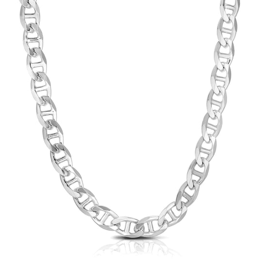Sterling Silver Rhodium Plated Mariner Chain 8.0mm | Richard Cannon Jewelry