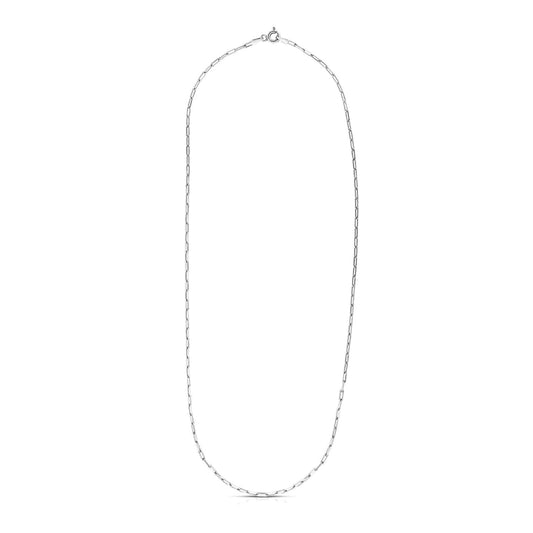Sterling Silver Rhodium Plated Paperclip Chain (1.8 mm) | Richard Cannon Jewelry