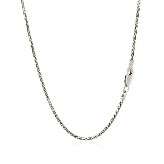 Sterling Silver Rhodium Plated Wheat Chain 1.5mm | Richard Cannon Jewelry