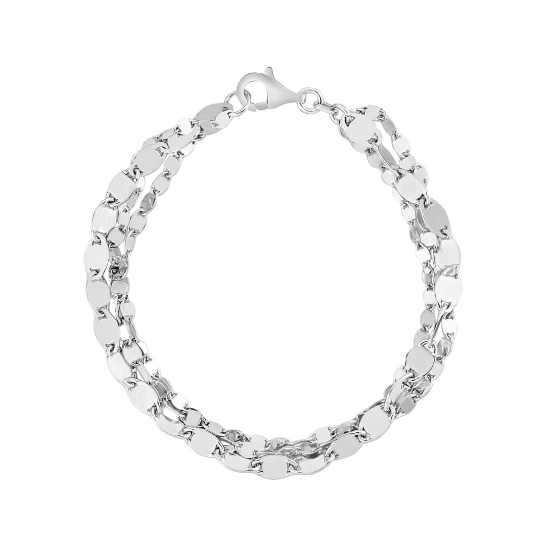 Sterling Silver Three Strand Marina Link Bracelet | Richard Cannon Jewelry