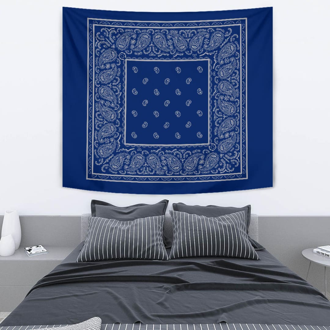 StreetTaps Blue with Gray Bandana Tapestry | The Urban Clothing Shop™