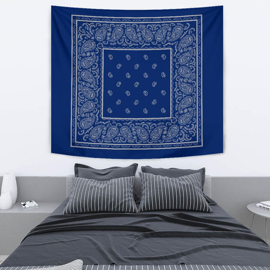 StreetTaps Blue with Gray Bandana Tapestry | The Urban Clothing Shop™