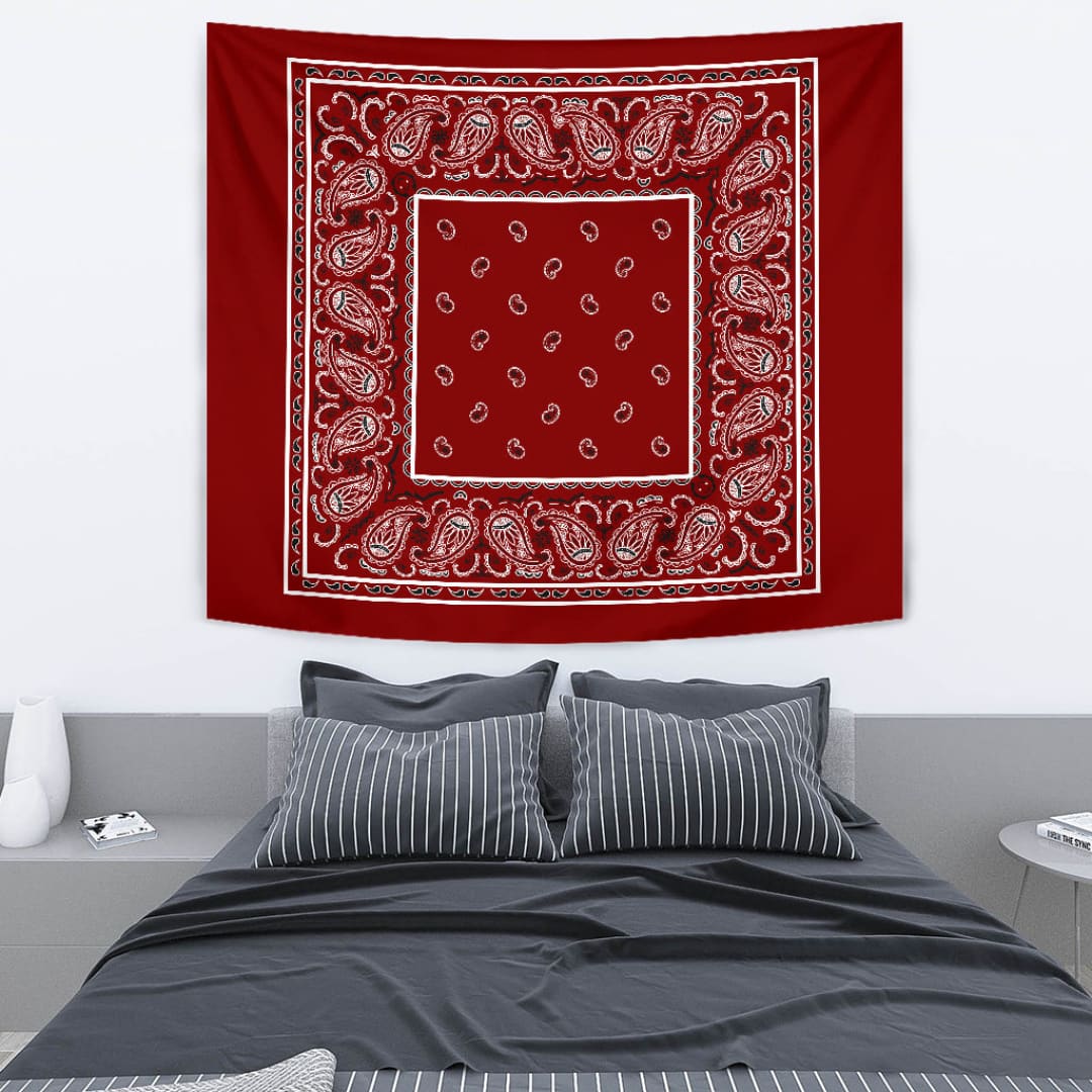 StreetTaps Maroon Bandana Tapestry | The Urban Clothing Shop™