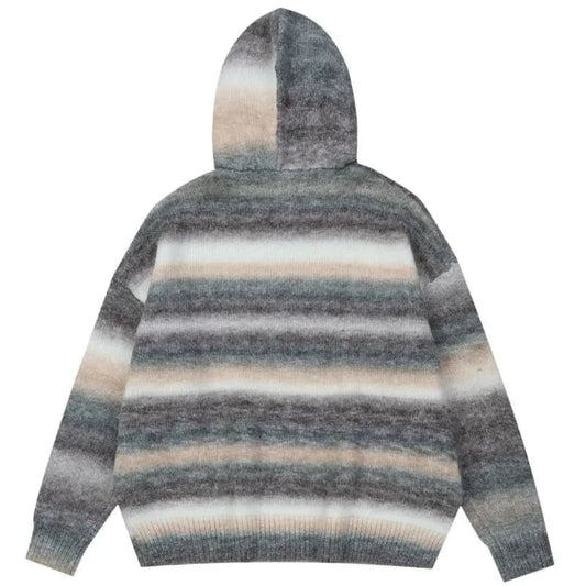 Striped Hooded Knit Pullover | The Urban Clothing Shop™