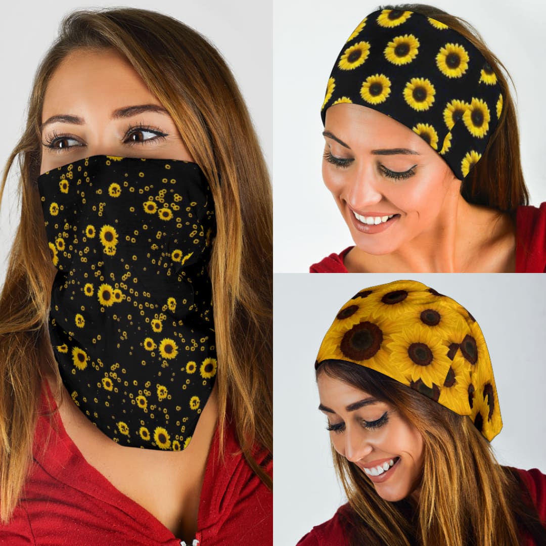 Sunflowers Dream Bandanas 3-Pack | The Urban Clothing Shop™