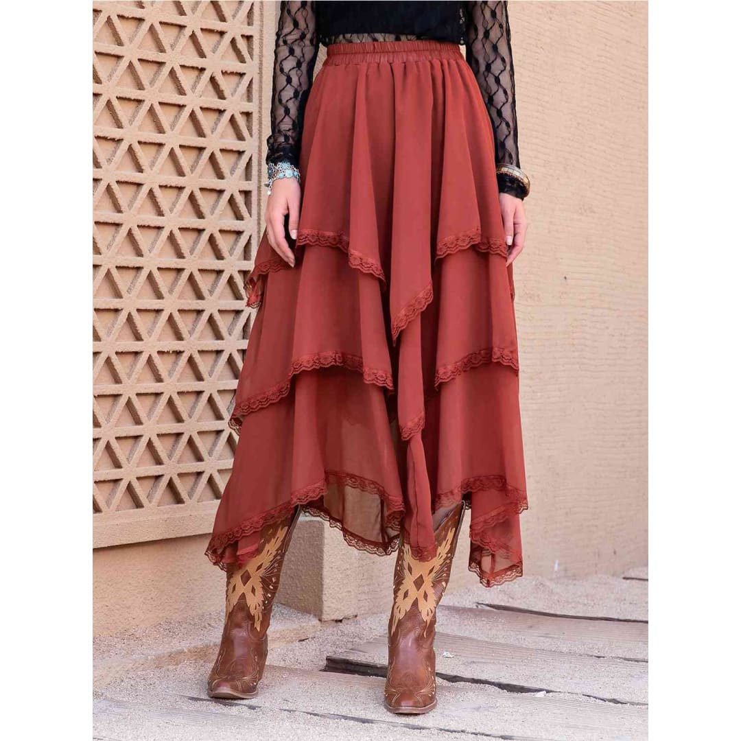 Tasha Tiered Midi Skirt | ClaudiaG