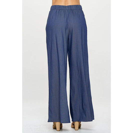 Tencel Straight Leg Pants with Side Pockets | The Urban Clothing Shop™