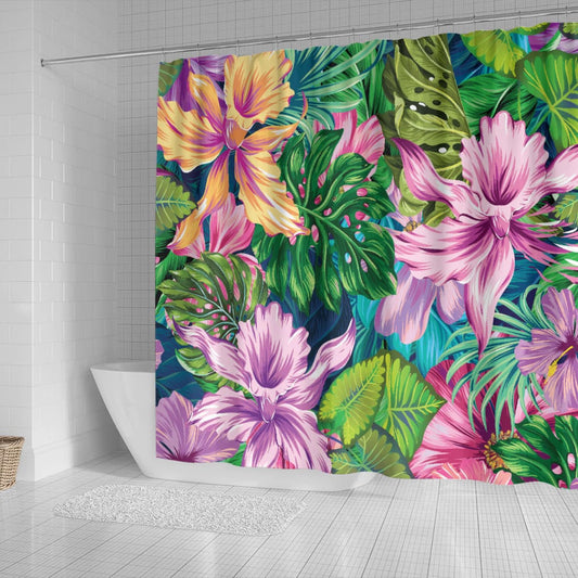 Tropical Orchid Shower Curtain | The Urban Clothing Shop™